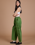 TRY-A-STYLE - Denim Drop Pocket Pants -Green Overdye *FINAL SALE*
