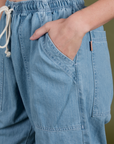 TRY-A-STYLE - Denim Drop Pocket Pants - Light Wash *FINAL SALE*