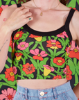 Alex is wearing Flower Tangle Cami
