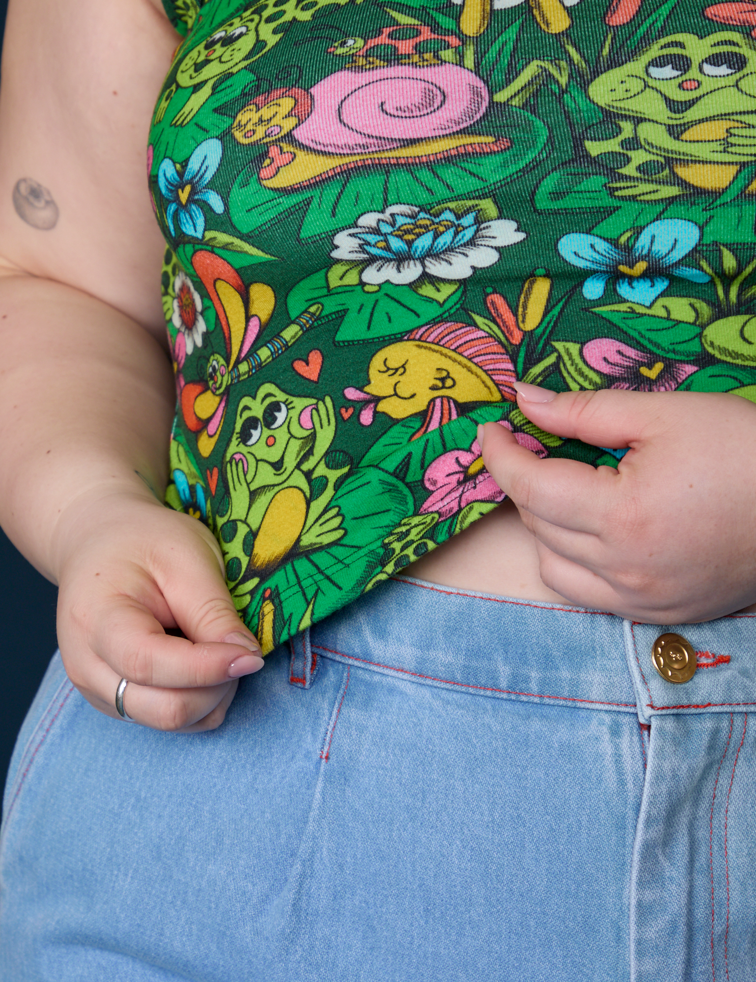 Cropped Tank Top - Pond Party