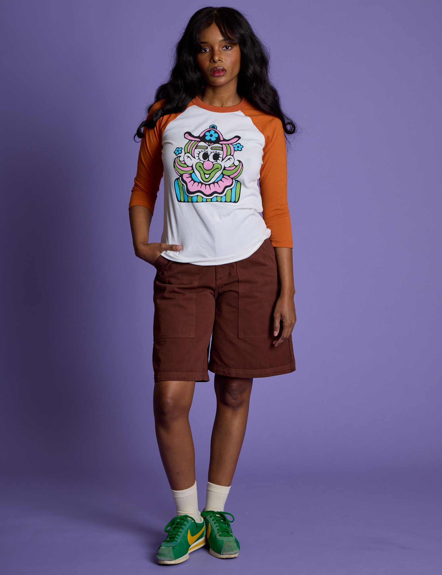 PRE-ORDER* Halloween Raglan Tee - Clown – BIG BUD PRESS