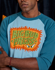 Front close up of Raglan Tee in Haunted BBP on Jerrod