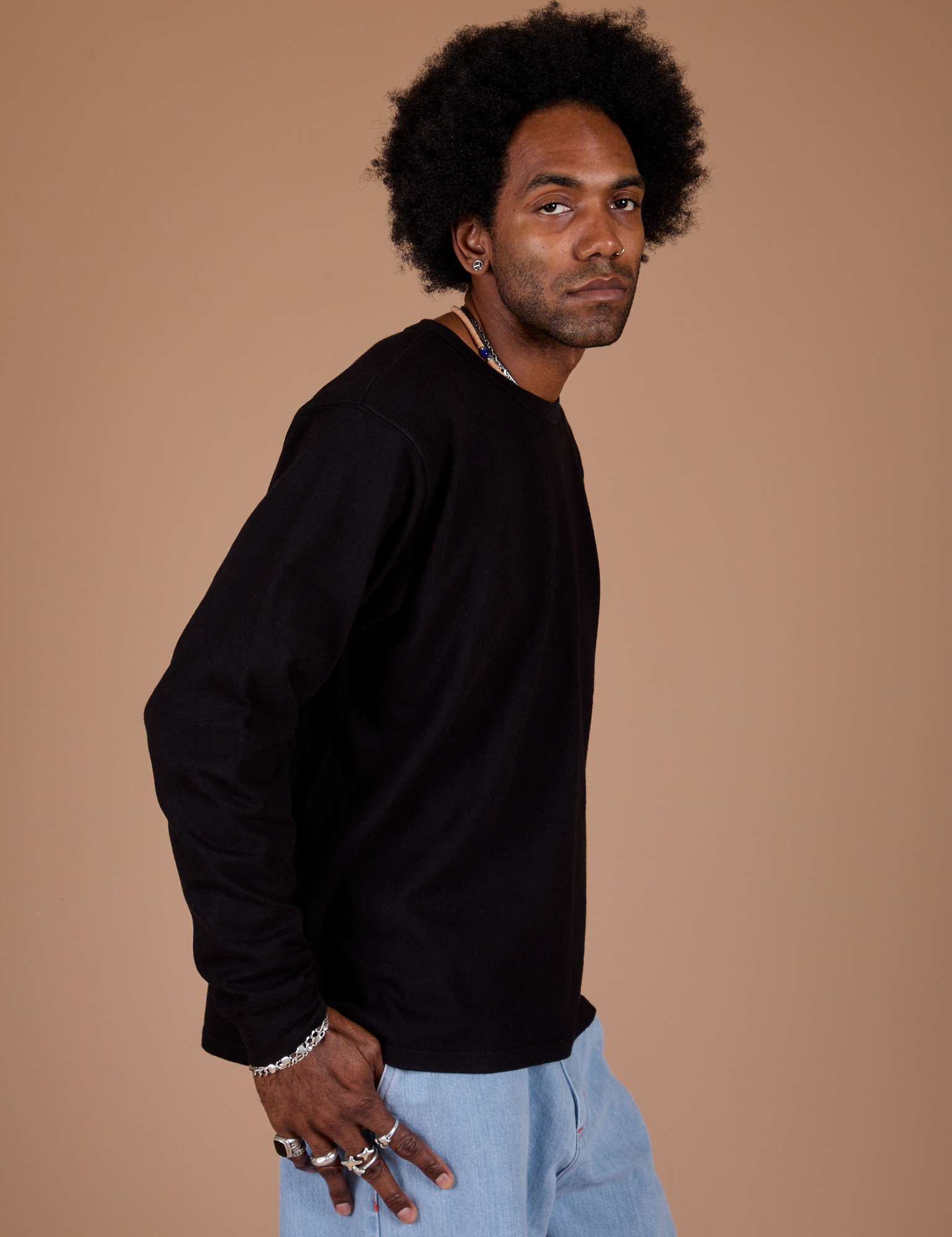 Long Sleeve Burly Tee - Basic Black