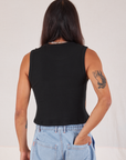 Muscle Tee in Basic Black back view on Anthony