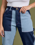 Mismatched Denim Carpenter Jeans