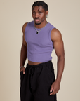 Muscle Tee in Faded Grape worn by Isaac