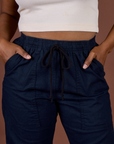 TRY-A-STYLE TUESDAY - Linen Action Pants - Navy Blue *FINAL SALE*