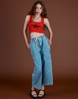 Icon Cropped Tank - Red Star