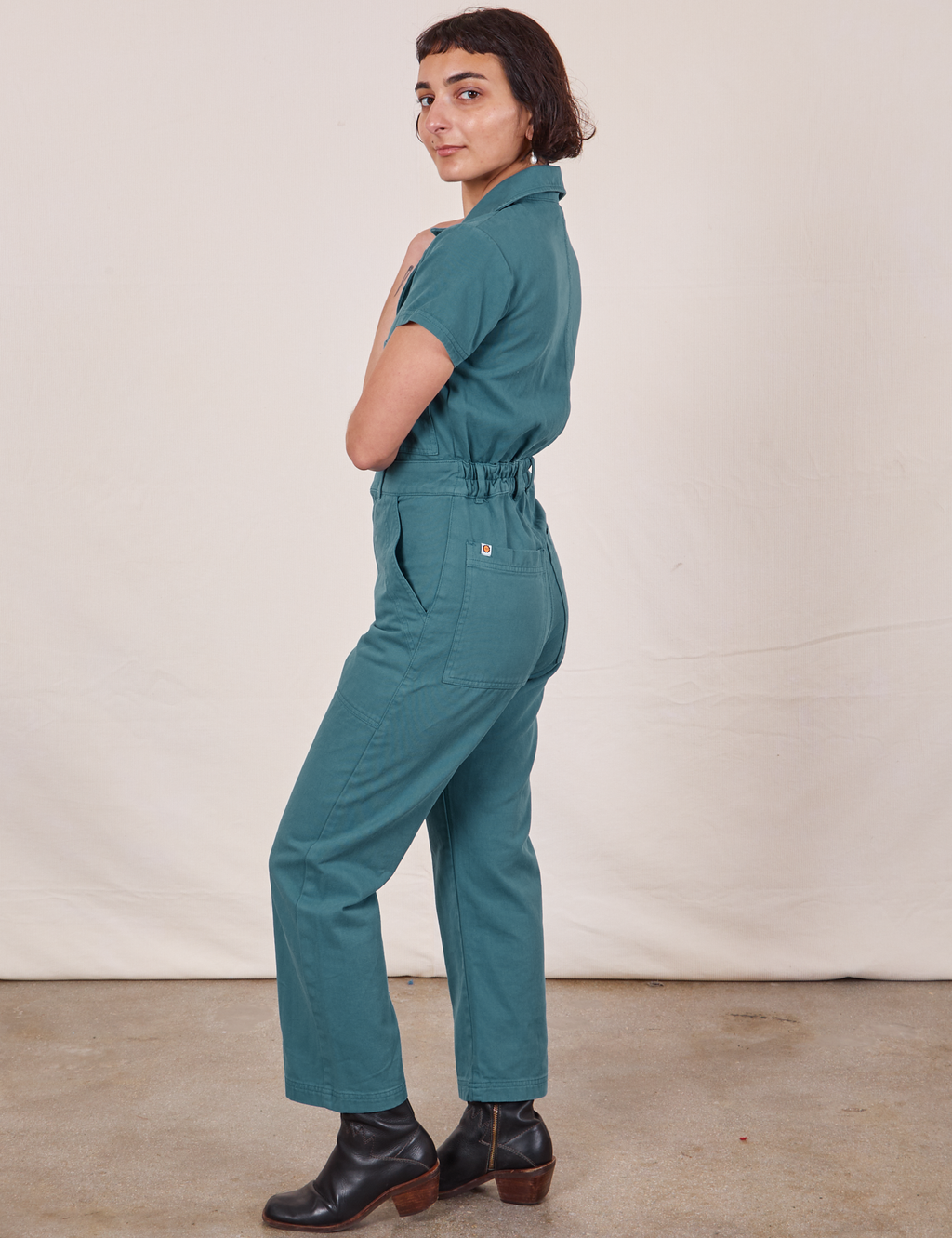 Petite Short Sleeve Jumpsuit - Marine Blue – BIG BUD PRESS