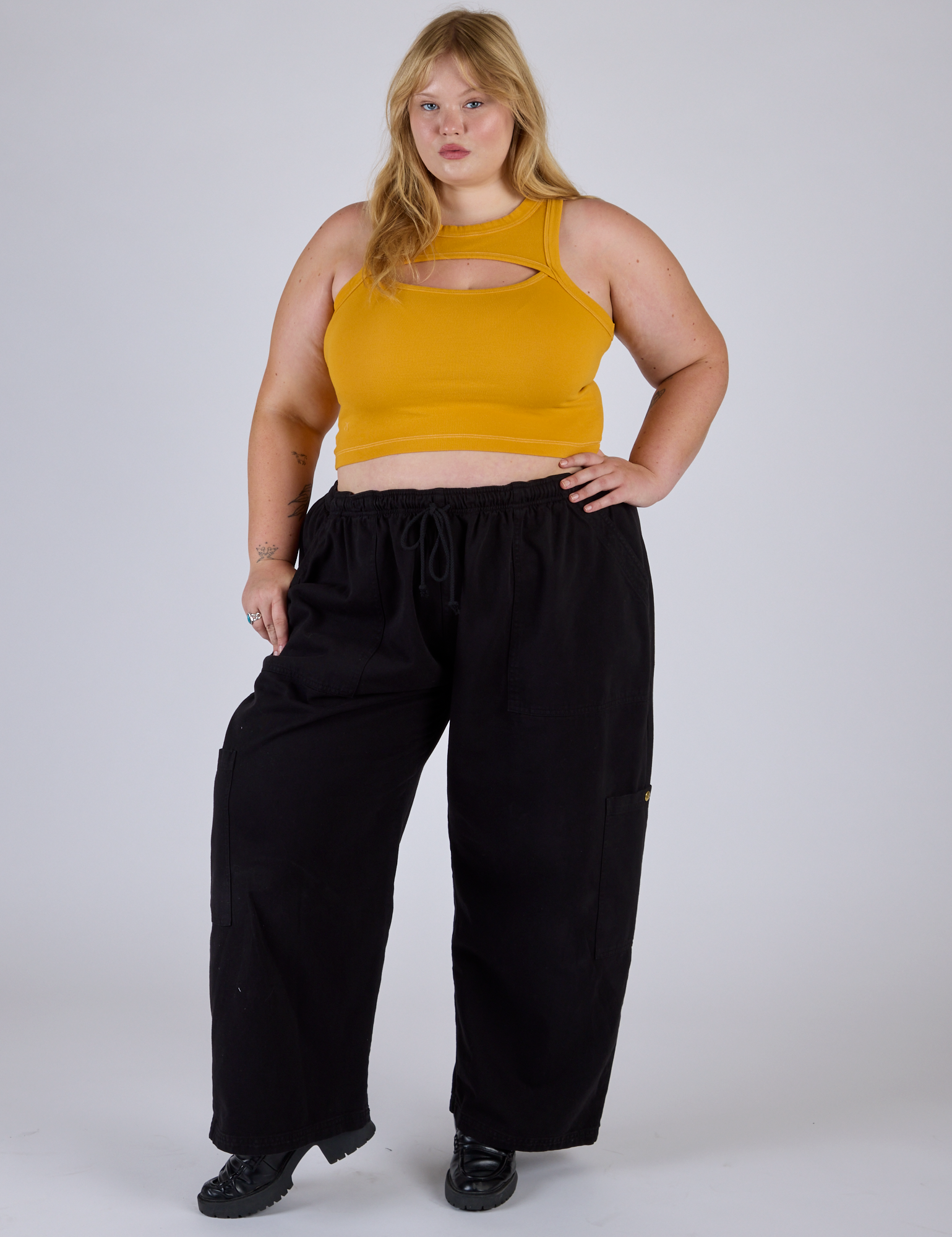 Porthole Tank - Mustard Yellow