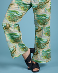 Printed Action Pants - Ocean & Sky