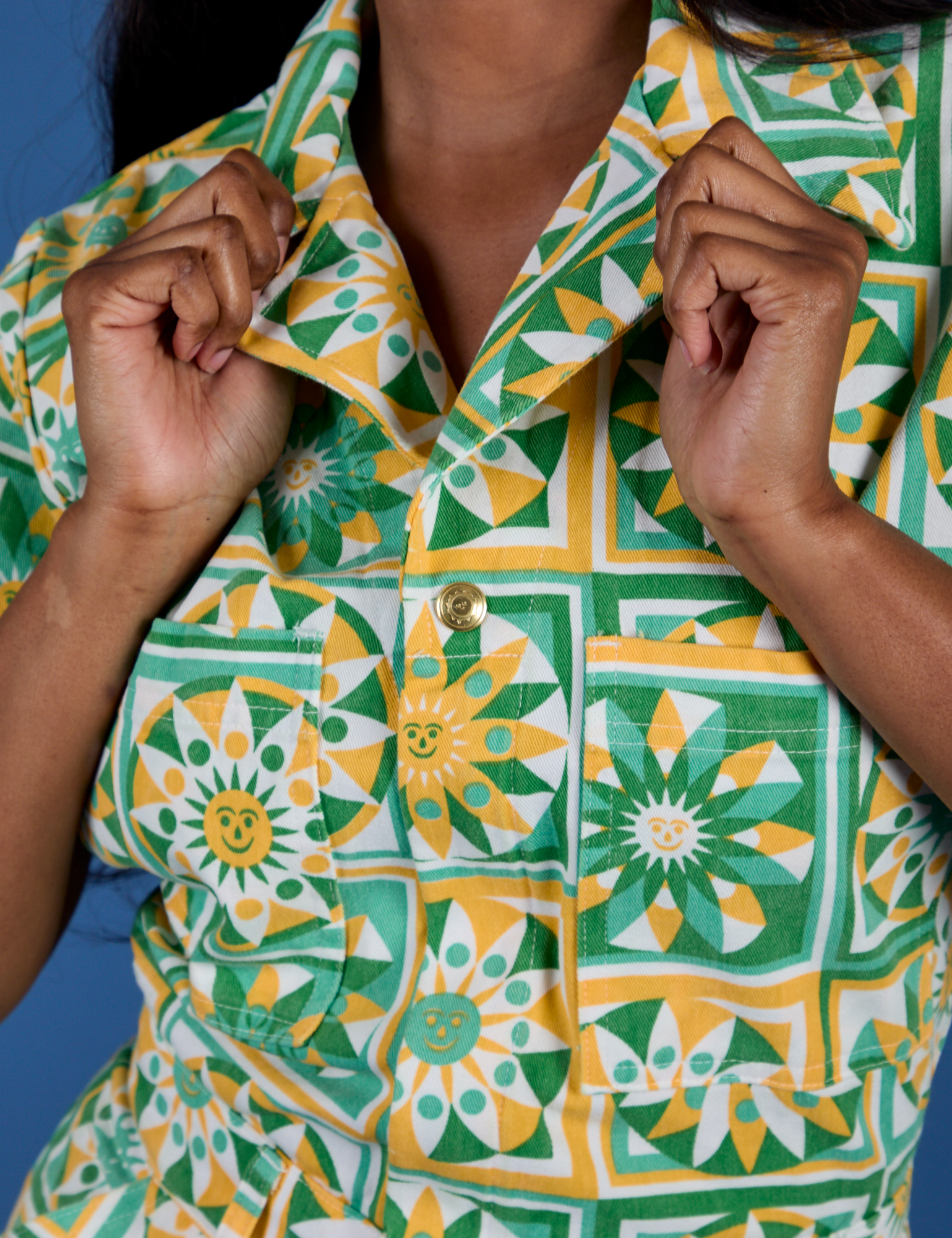 Spring Quilt Print Jumpsuit