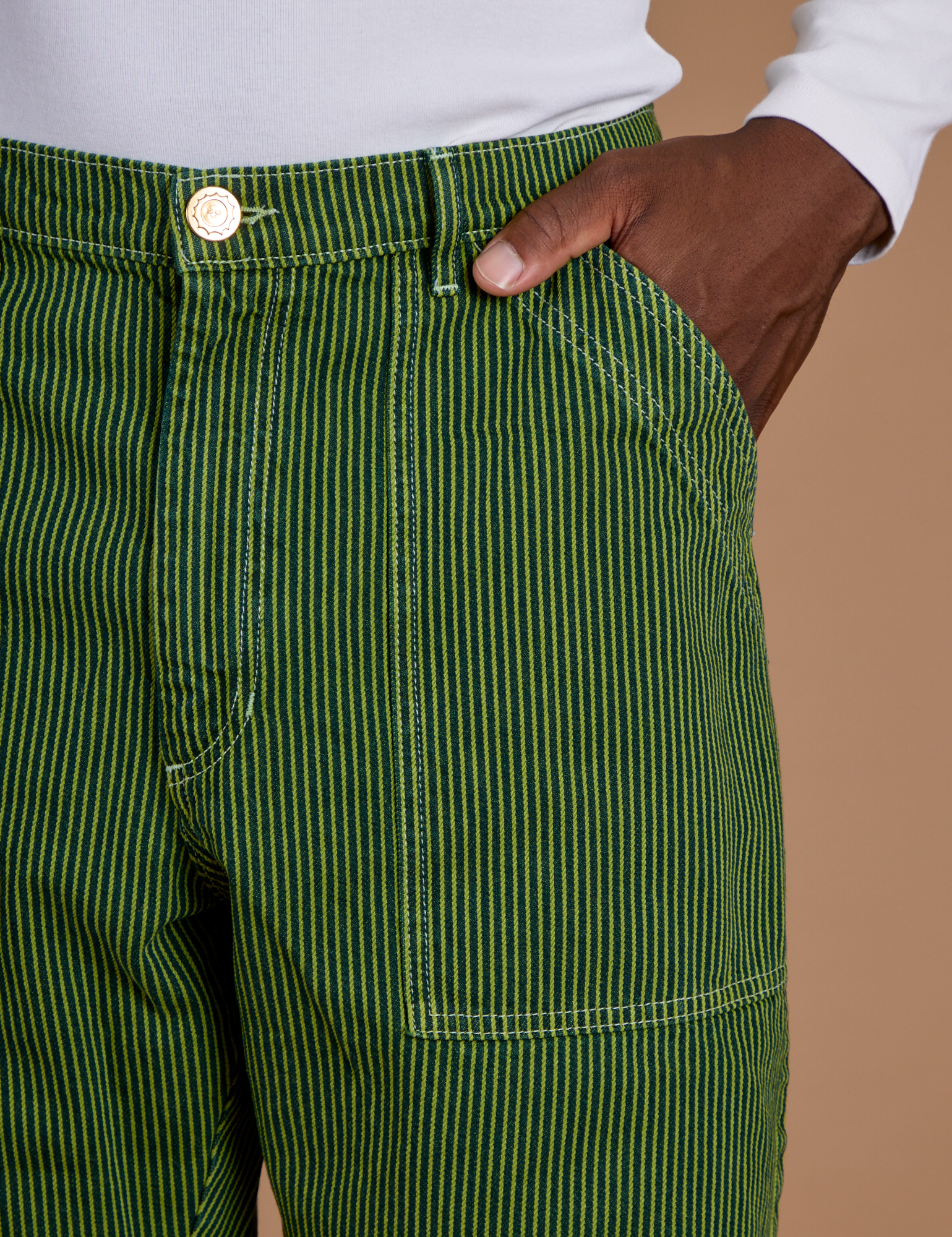 Railroad Denim Work Pants - Gross Green Overdye