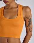Cropped Tank Top - Creamsicle Orange