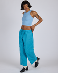Drop Pocket Cargo Pants - Hawaiian Blue
