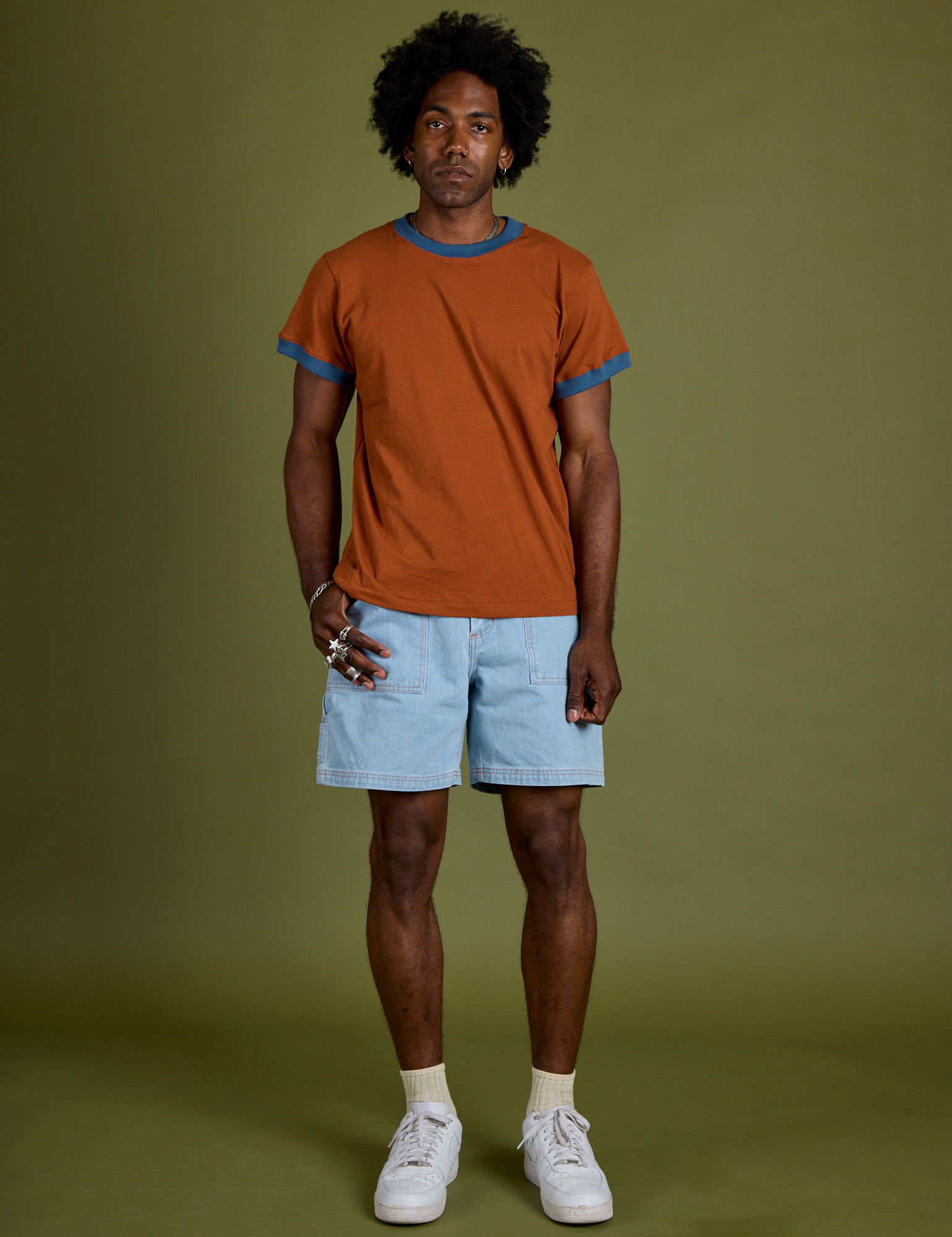 Vintage Ringer Tee - Burnt Terracotta