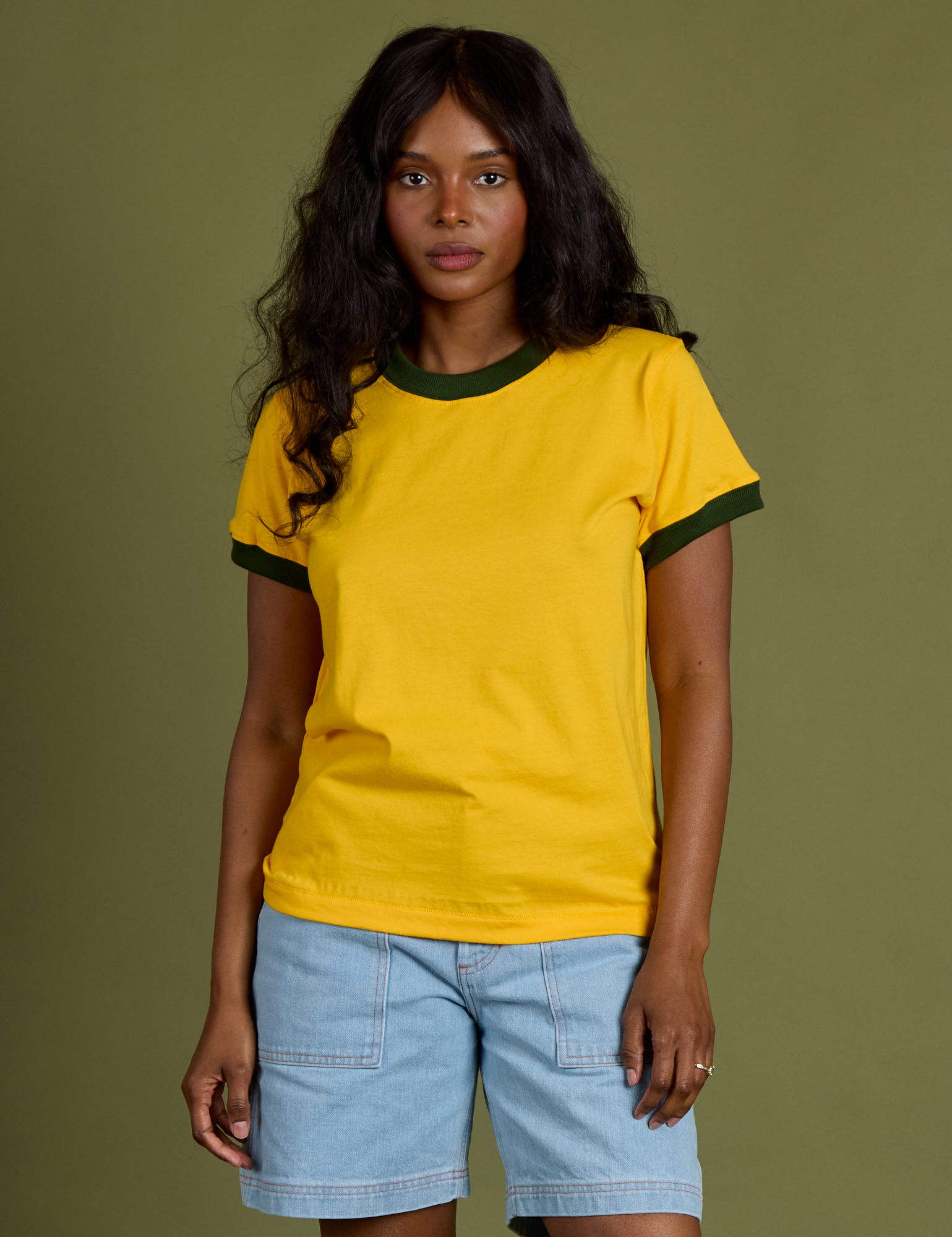 Vintage Ringer Tee - Sunshine Yellow