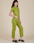 Short Sleeve Jumpsuit - Gross Green