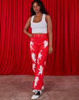 Kandia is wearing Airbrush Cupid Work Pants and Cropped Tank in vintage tee off-white