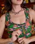 Cropped Tank Top in Kitchen Collection front close up on Alex