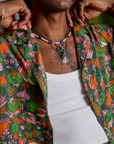 Kitchen Collection Pantry Button-Up close up on Jerrod