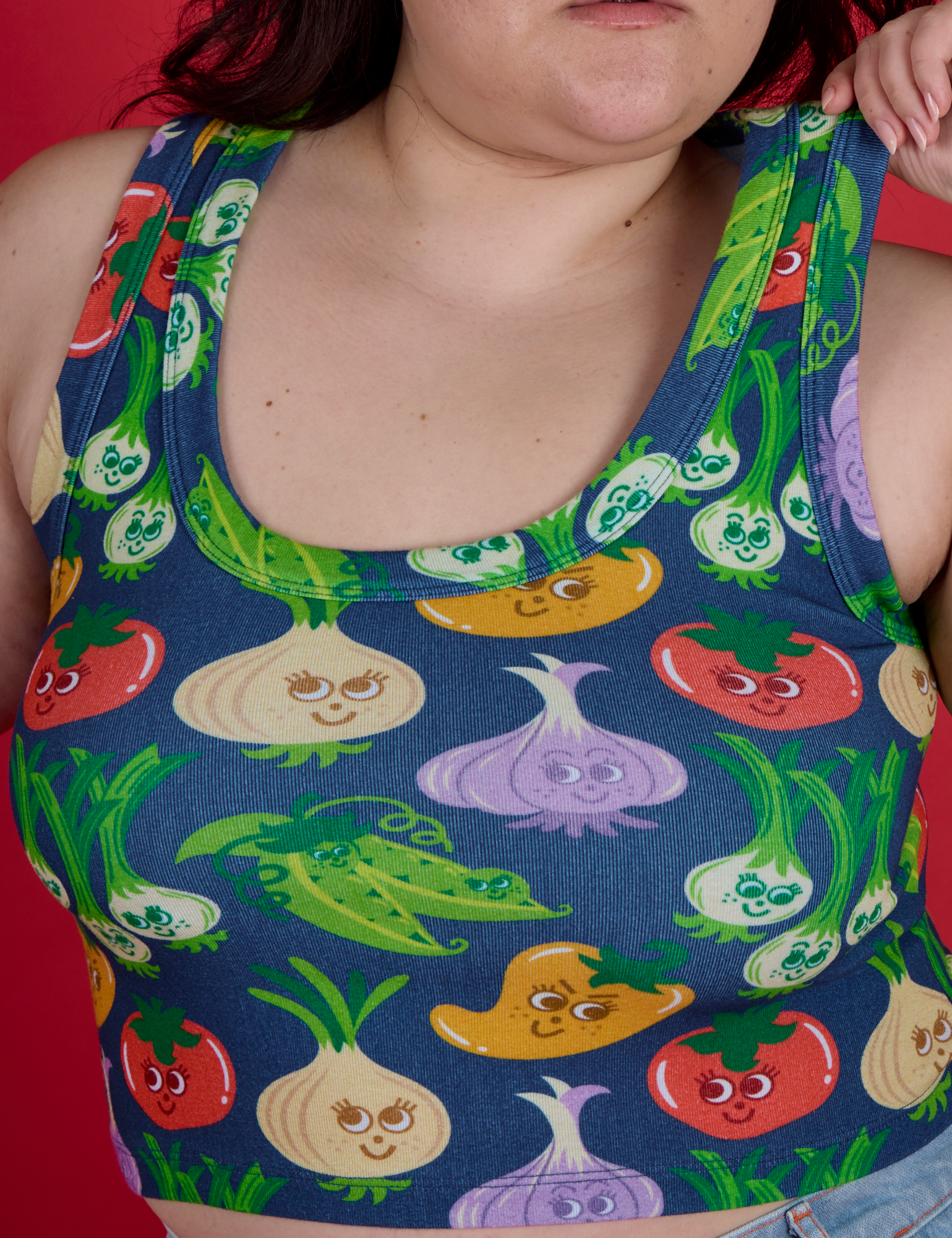 Cropped Tank - Veggie Village