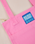 Over-Shoulder Zip Mini Tote in Bubblegum Pink