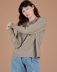 Long Sleeve Burly Tee - Khaki Grey