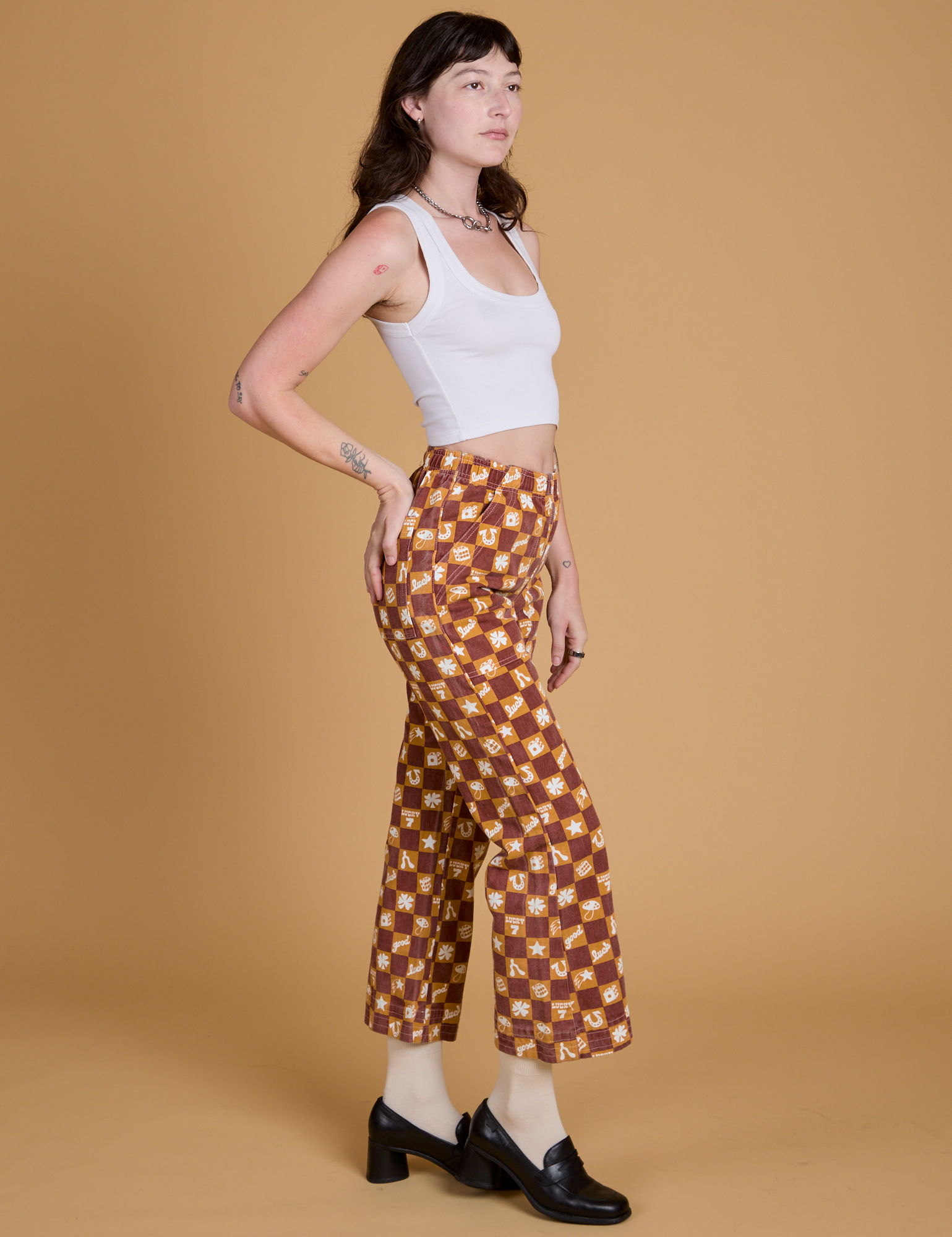 Printed Action Pants - Lucky (Orange)