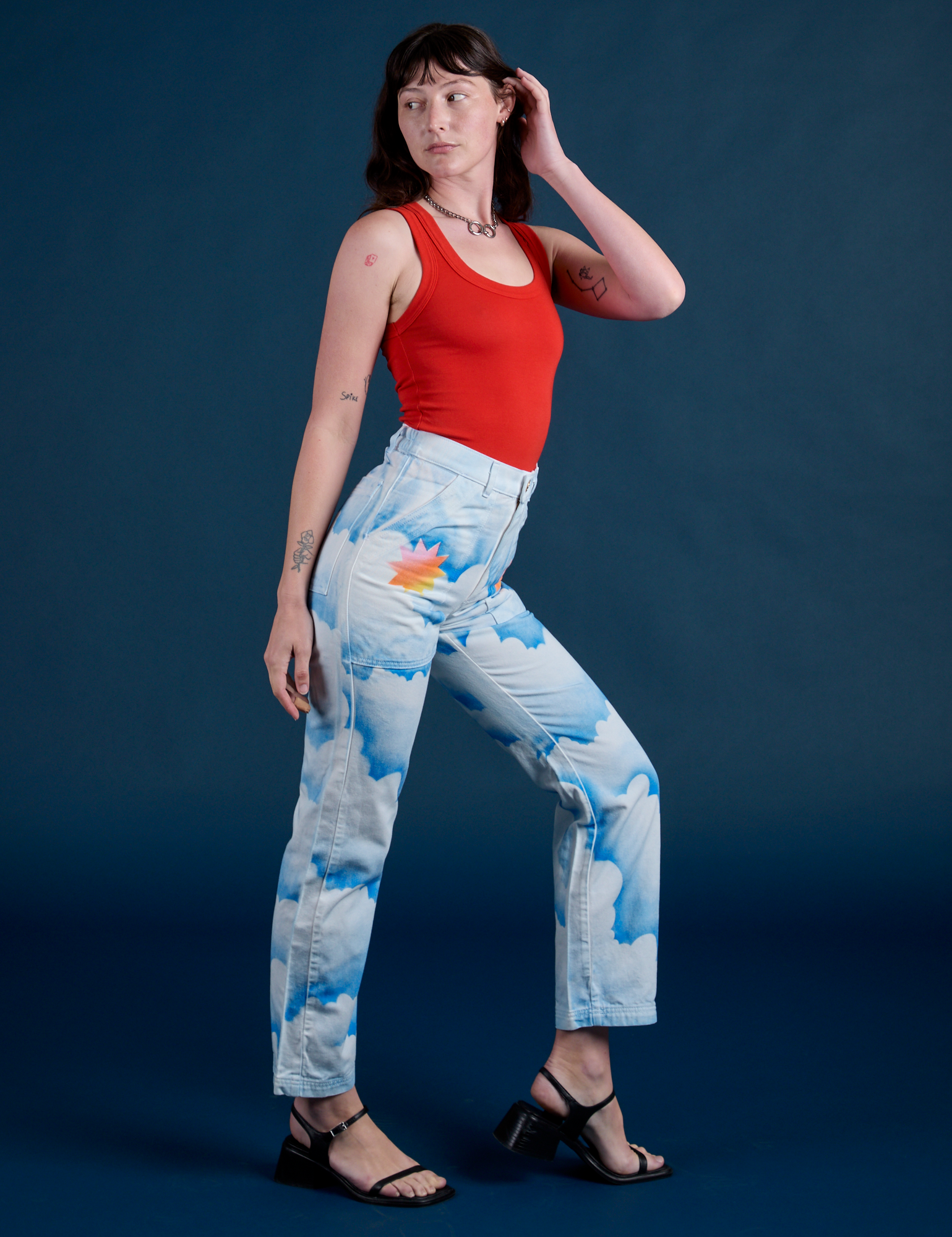Work Pants - Sunny Cloud Airbrush