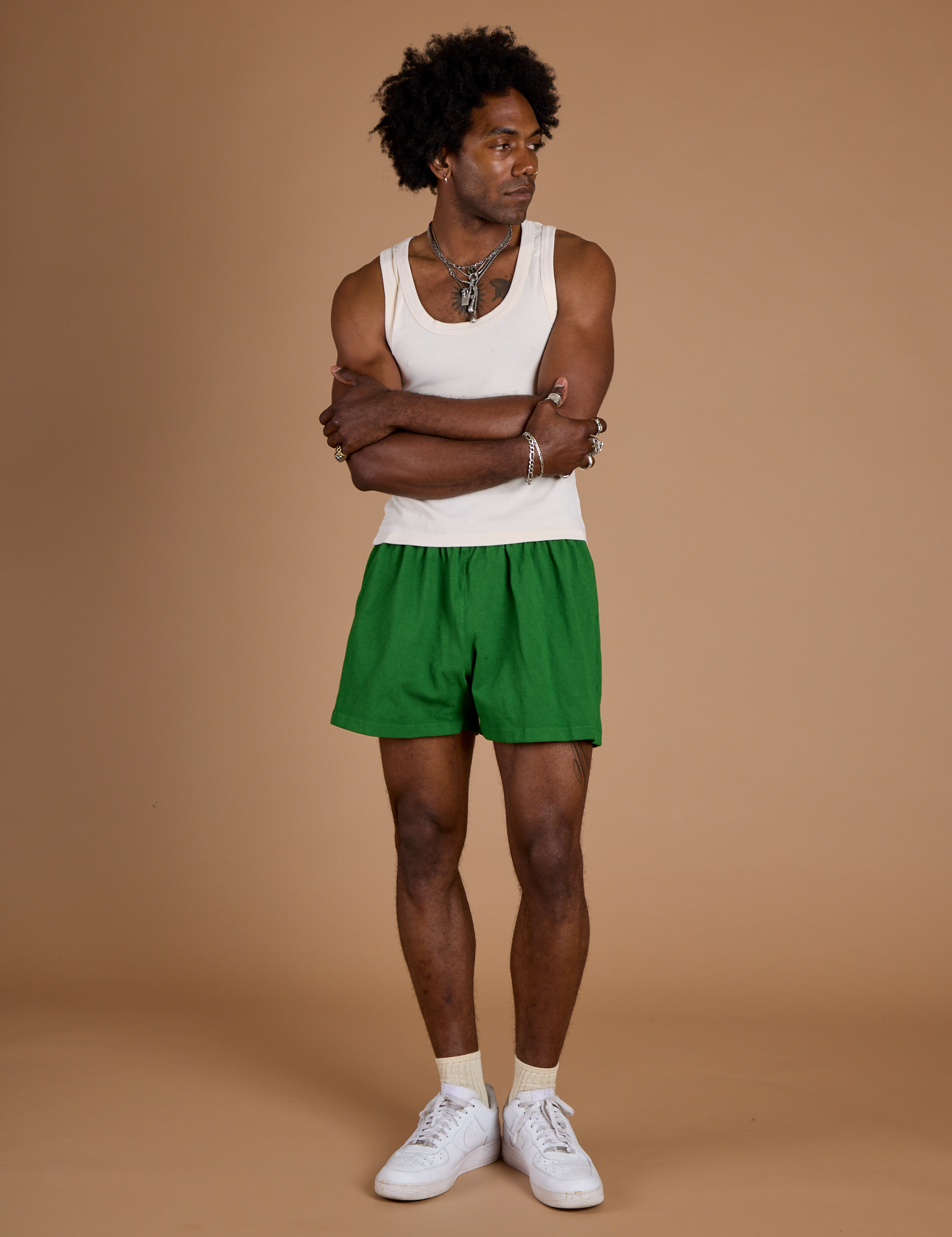 TRY-A-STYLE - Athletic Shorts - Forest Green *FINAL SALE*