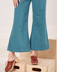 Bell Bottoms in Marine Blue pant leg close up on Alex