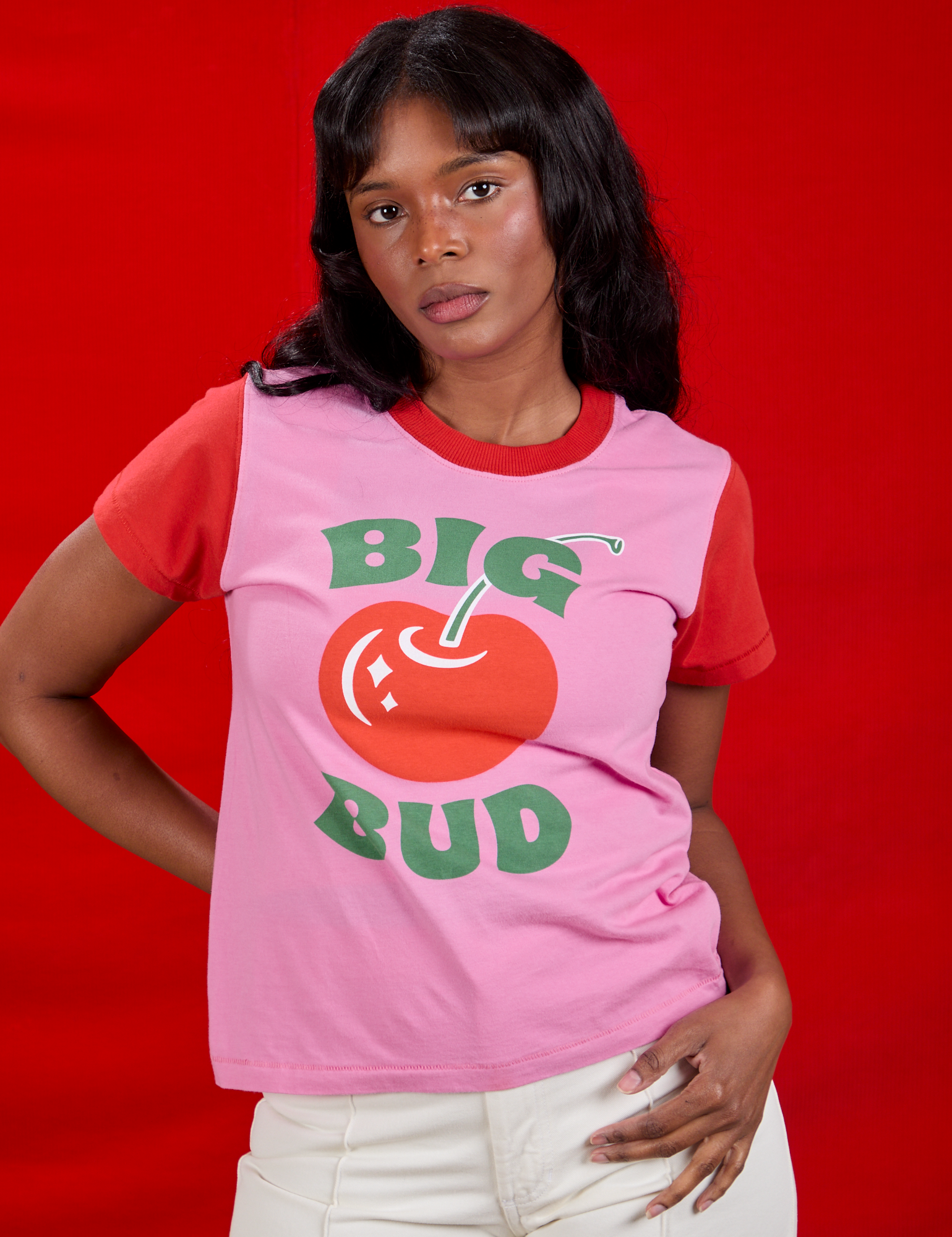 Vintage Tee in Big Red Cherry on Kandia