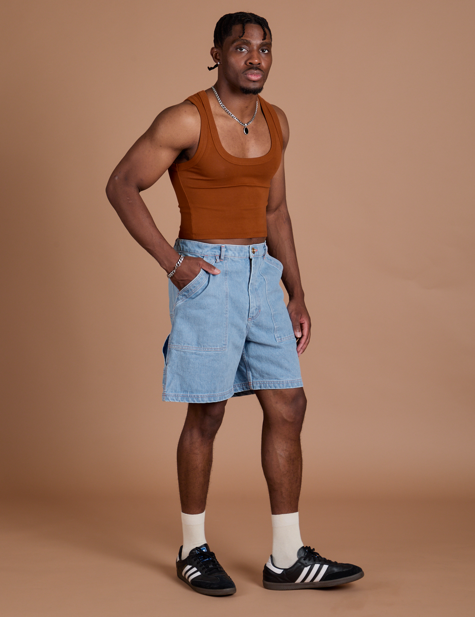 Carpenter Shorts - Light Wash