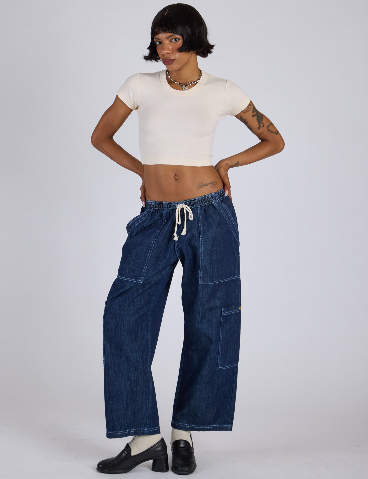 Cropped Baby Tee - Vintage Off-White