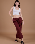 Drop Pocket Cargo Pants - Red Wine