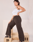 Easy Western Pants in Espresso Brown side view on Tiara