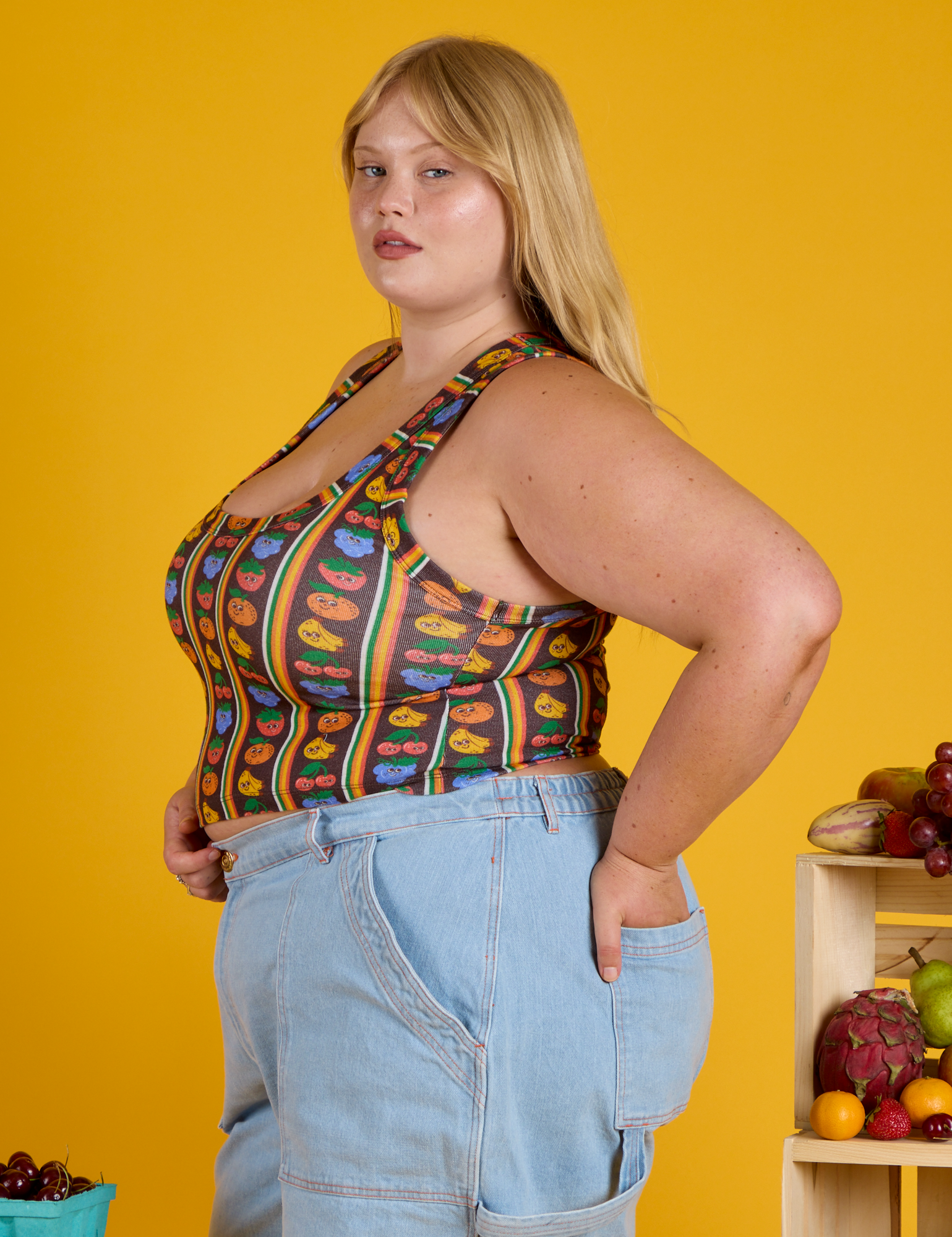 Cropped Tank - Fruit Fantasy