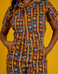 Short Sleeve Jumpsuit - Fruit Fantasy