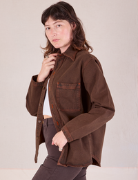 Overdyed Denim Overshirt - Fudge *FINAL SALE*