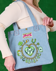 Shopper Tote in Lucky Charm worn on Lish's shoulder