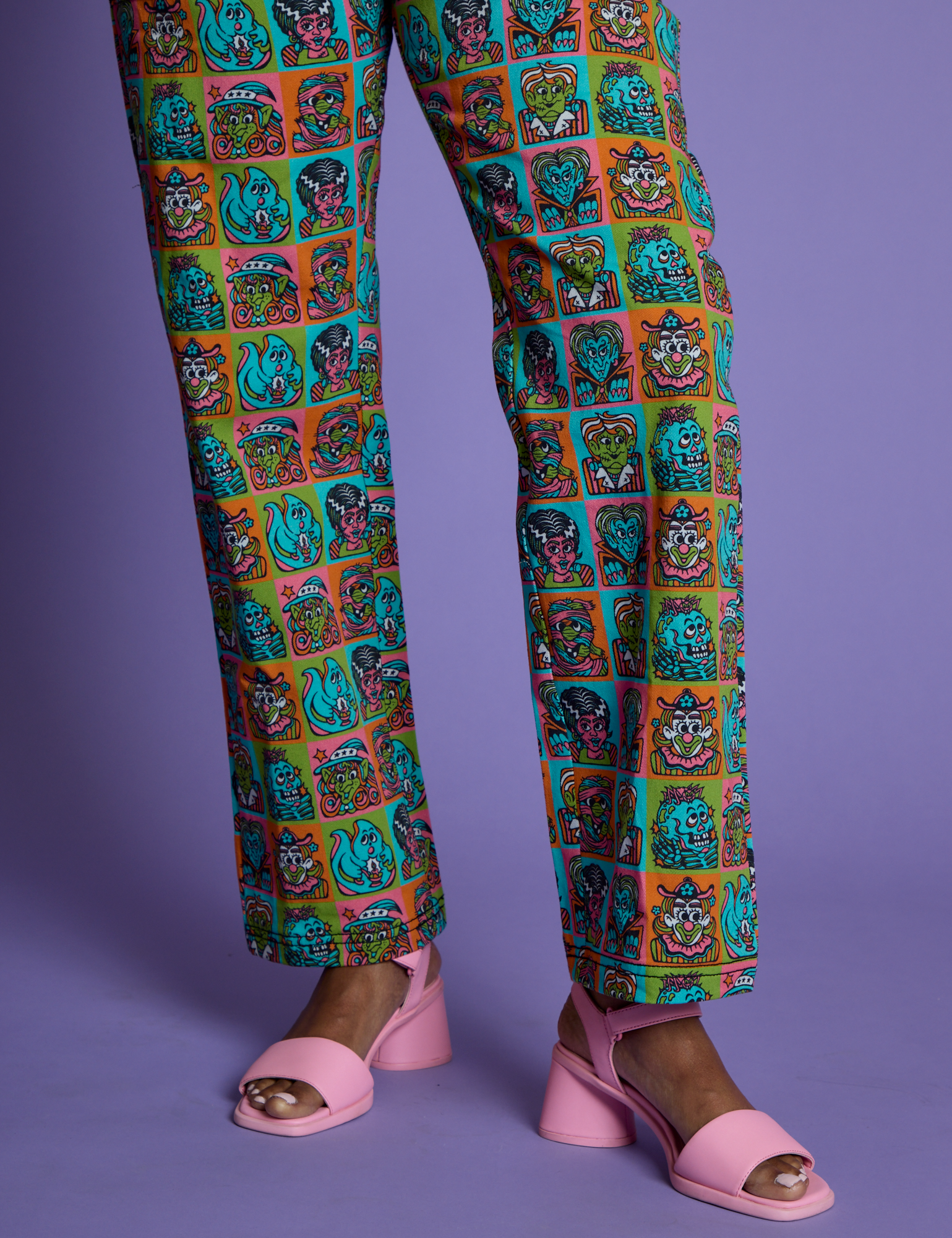 *PRE-ORDER* - Short Sleeve Jumpsuit - Halloween Icons