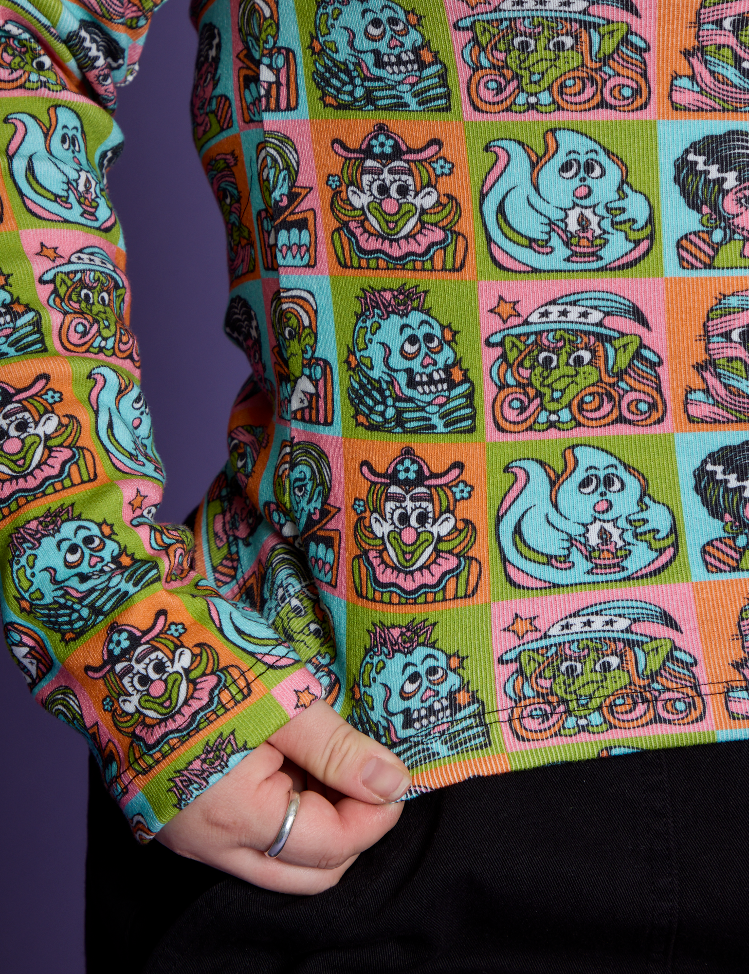 *PRE-ORDER* Long Sleeve Baby Tee - Halloween Icons