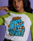*PRE-ORDER* Halloween Raglan Tee - Skeleton