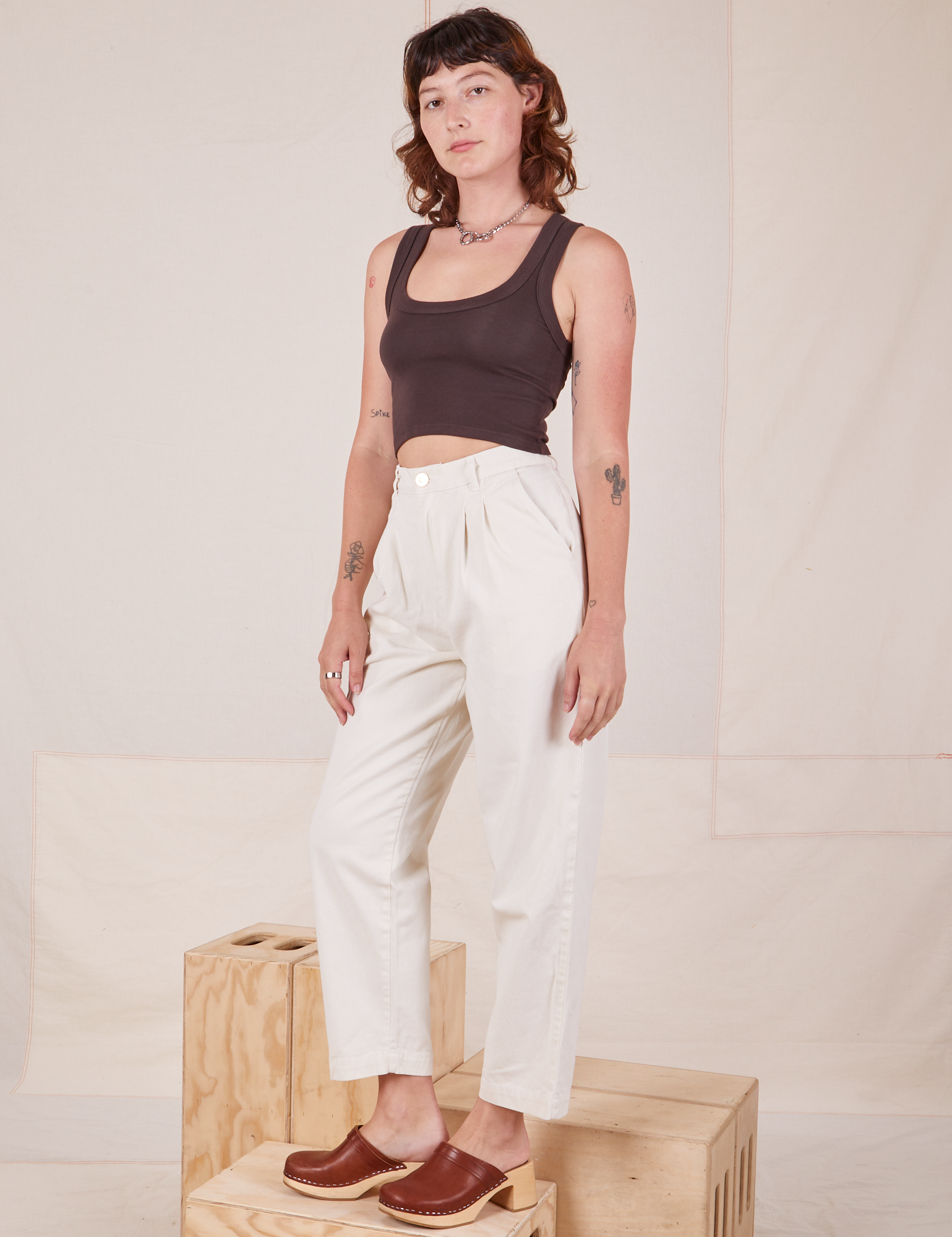 Heavyweight Trousers - Vintage Tee White