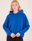 Margaret is wearing Oversized Hoodie in Royal Blue