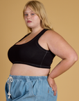 Contrast Stitch Mini Tank - Basic Black