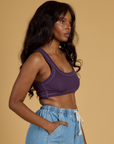 Contrast Stitch Mini Tank - Nebula Purple