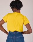 Organic Vintage Tee in Golden Yellow back view on Cheyann