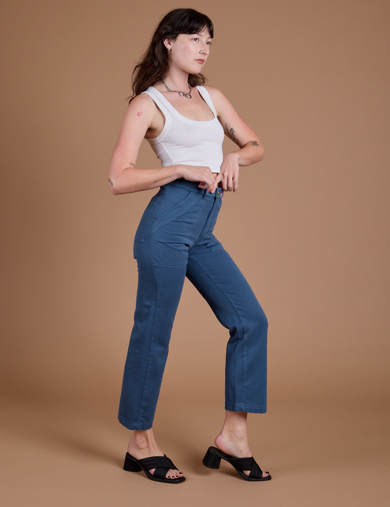 Organic Work Pants - French Blue